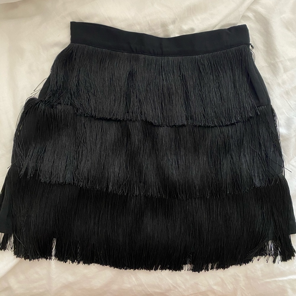 Fringe mini skirt